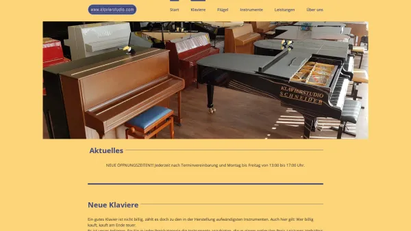 Website Screenshot: Mag. Walter klavierstudio.com - Klavier neu kaufen - Klavierstudio Schneider - Villach, Kärnten - Date: 2023-06-23 12:04:57