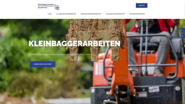 Website Screenshot: Prais Harald Erdbau - Kleinbaggerarbeiten - Harald Prais - Date: 2023-06-23 12:04:59