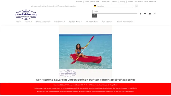Website Screenshot: Kleinboote - Herzlich willkommen an Bord - - Date: 2023-06-23 12:04:59