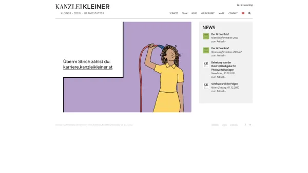 Website Screenshot: Kleiner Kleiner Wirtschaftsprüfer Steuerberater - HOME – Kanzlei Kleiner – Steuerberatung - Date: 2023-06-23 12:04:59