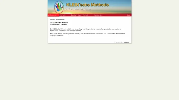 Website Screenshot: Kleinsche Methode - Die KLEIN’sche Methode - Date: 2023-06-15 16:02:34