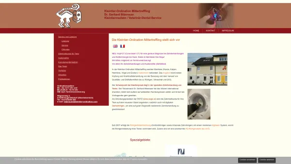 Website Screenshot: Kleintier-Ordination Mittertreffling Oberösterreich Spezialgebiete Tierarzt Dr. Biberauer Vet-Dental-Service; Zahntierarzt - Home - Date: 2023-06-23 12:05:00