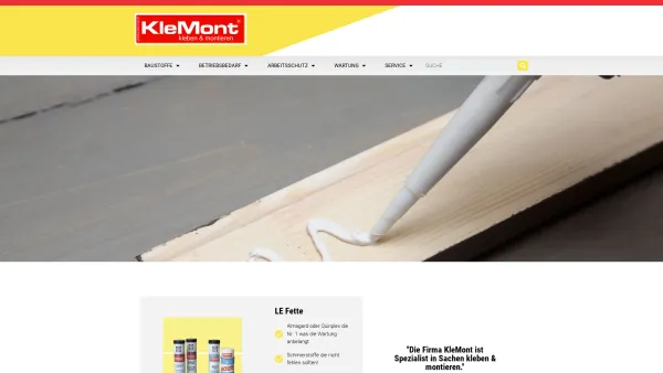Website Screenshot: KleMont Spezialprodukte Adolf Scheuher - Startseite - KleMont - Date: 2023-06-23 12:05:00