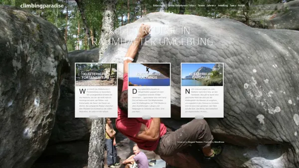 Website Screenshot: climbing paradise - Kletterreisen Kletterkurse outdoor | Kletterkurse an den schönsten Locations - Date: 2023-06-23 12:04:58