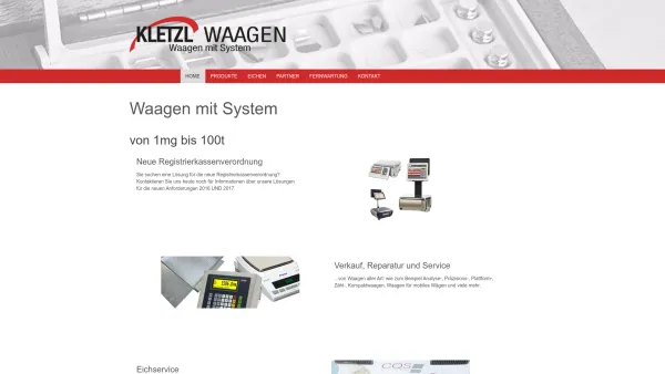 Website Screenshot: Kletzl Waagen GmbH - Kletzl Waagen - Waagen mit System - Date: 2023-06-14 10:41:12