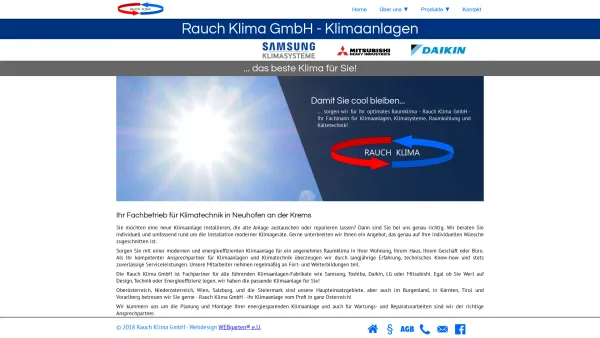Website Screenshot: DALU Ing. Robert Bruckschwaiger Klima u. Lüftungstechnik G.m.b.H. - Klimaanlagen vom Profi - Rauch Klima - Neuhofen an der Krems - Date: 2023-06-23 12:05:00