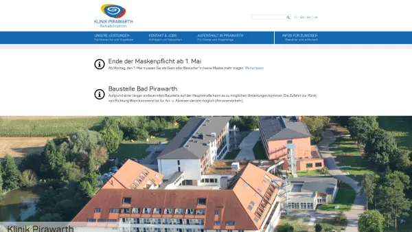 Website Screenshot: Kurhotel Bad Pirawarth GmbH & Co KG - Startseite - Klinik Pirawarth - Date: 2023-06-23 12:05:01