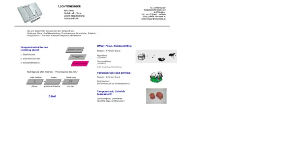 Website Screenshot: Lichtenegger J J. Lichtengger GmbH Firmenvorstellung - klischees.at - Date: 2023-06-23 12:05:02