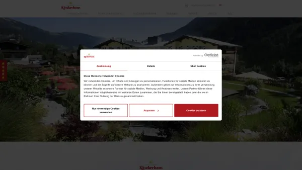 Website Screenshot: Hotel Klockerhaus - 4 Sterne Hotel Klockerhaus | Krimml - Salzburg | Hohe Tauern - Date: 2023-06-23 12:05:02