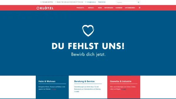 Website Screenshot: Klötzl Klimatechnik - ::: KLÖTZL - Klimaanlagen, Wärmepumpen & Regelung ::: - Startseite - Date: 2023-06-23 12:05:02