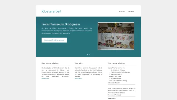 Website Screenshot: Oesterreichisches Kunsthandwerk - Gabriele Hunger - klosterarbeit - Date: 2023-06-14 10:41:15
