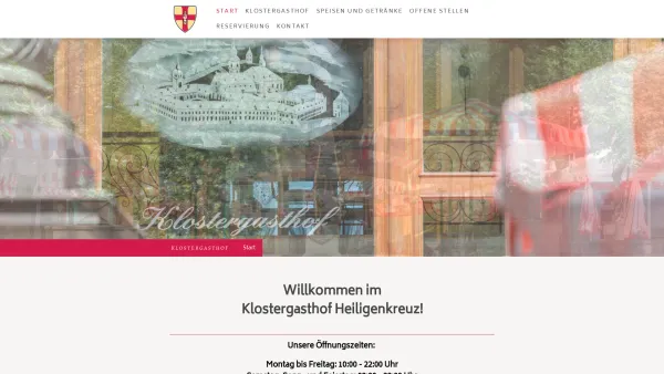Website Screenshot: Zisterzienserabtei Stift Heiligenkreuz Wirtschaftsbetriebe Klostergasthof Heiligenkreuz - Salvete - Klostergasthof Heiligenkreuz - Date: 2023-06-23 12:05:03