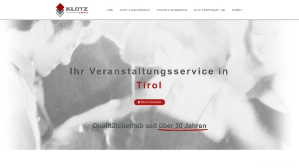 Website Screenshot: KLOTZ Veranstaltungsservice - Klotz Veranstaltungsservice - Date: 2023-06-14 10:41:15