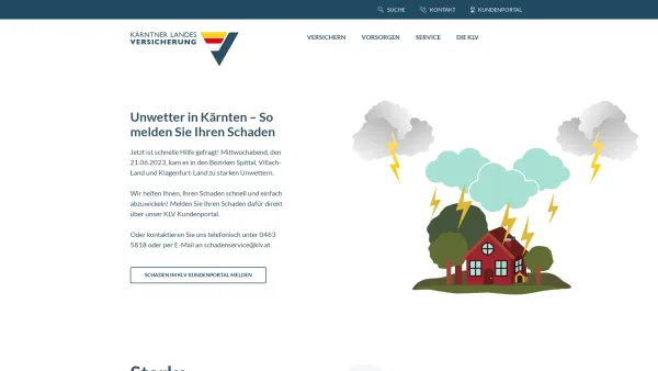 Website Screenshot: Kärntner Landesversicherung - Kärntner Landesversicherung | KLV - Date: 2023-06-23 12:05:03