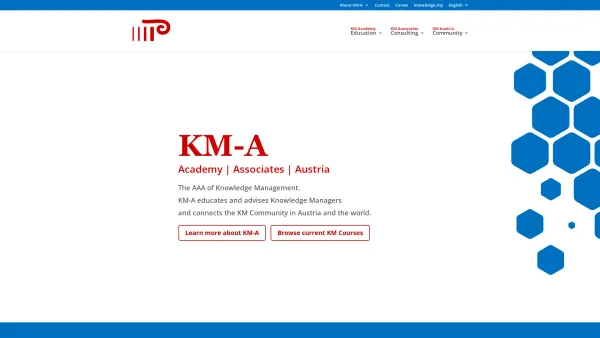 Website Screenshot: KM-A Knowledge Management Austria Wissensmanagement, Wissensbilanz-Beratung - KM-A Knowledge Management Associates - Date: 2023-06-23 12:05:03
