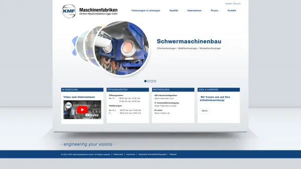 Website Screenshot: KMF Kärntner Maschinenfabriken GmbH - KMF Maschinenfabriken GmbH - Date: 2023-06-14 10:41:15