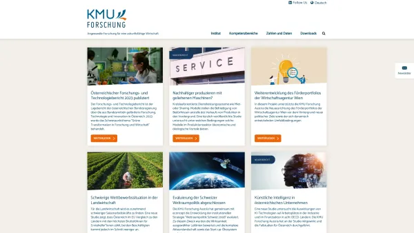 Website Screenshot: KMU FORSCHUNG AUSTRIA Austrian Institute for SME Research - Date: 2023-06-14 10:41:15