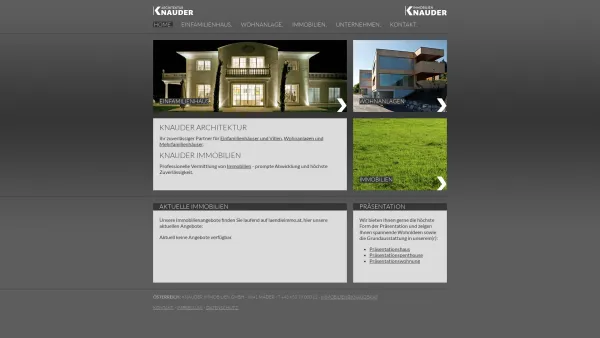 Website Screenshot: Knauder GmbH - Einfamilienhaus, Wohnanlage Vorarlberg / Schweizer Rheintal - Architektur Knauder - Date: 2023-06-23 12:05:03