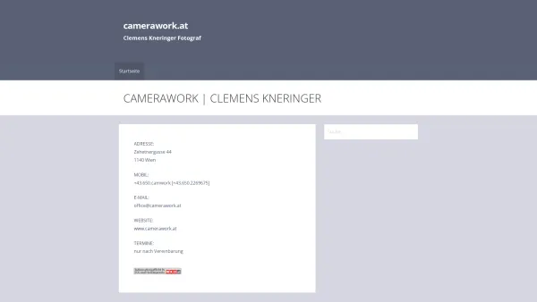 Website Screenshot: clemens kneringer camerawork - camerawork.at – Clemens Kneringer Fotograf - Date: 2023-06-23 12:05:03