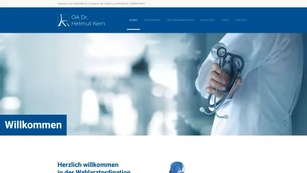 Website Screenshot: Dr. Helmut Kern - Start - Date: 2023-06-23 12:05:03