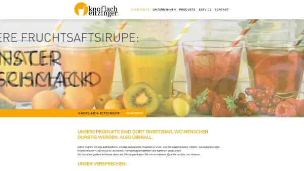Website Screenshot: Spezialsirupe Soft-Drinks Knoflach-Eitzinger - Startseite - Fa. Gabriele Knoflach-Eitzinger - Date: 2023-06-23 12:05:05