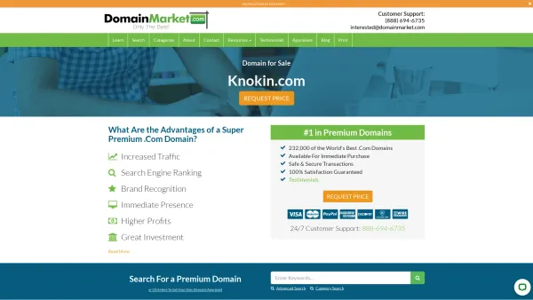 Website Screenshot: Knokin Baby GmbH - Knokin.com is available at DomainMarket.com. Call 888-694-6735 - Date: 2023-06-14 10:37:27