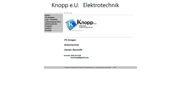 Website Screenshot: Knopp e.U. - knopp.cc - Date: 2023-06-14 10:41:15