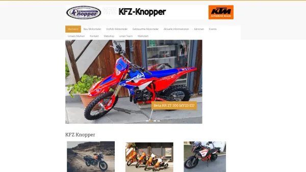 Website Screenshot: Günter Knopper - KFZ Elektrik- u. Mechanikermeister - KFZ-Knopper – KTM-Fachgeschäft in Graz-Umgebung - Date: 2023-06-23 12:05:06