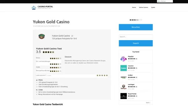 Website Screenshot: Juwelier Kobler - Yukon Gold Casino Test - 125 Jackpot-Freispiele als Willkommensbonus - Date: 2023-06-14 10:41:15