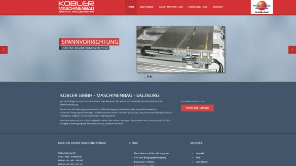 Website Screenshot: Kobler Maschinenbau Salzburg - Home - Date: 2023-06-23 12:05:06