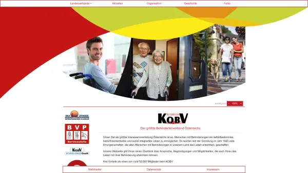 Website Screenshot: KOBV Kriegsopfer und Behindertenverband Österreich - KOBV Österreich - Date: 2023-06-15 16:02:34