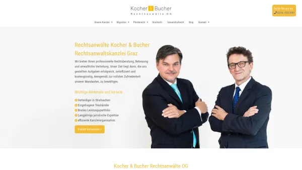 Website Screenshot: Kocher & Bucher Rechtsanwälte GmbH - Kocher & Bucher Rechtsanwälte Graz - Date: 2023-06-23 12:05:06