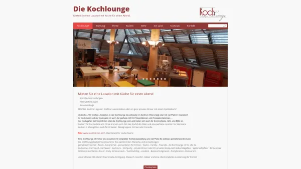 Website Screenshot: Kochlounge am Belvedere - Kochlounge | - Date: 2023-06-23 12:05:06