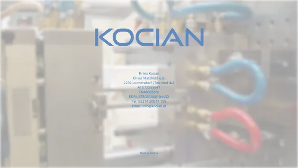 Website Screenshot: kocian - Oliver Matzhold e.U. - Date: 2023-06-23 12:05:06