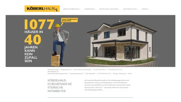 Website Screenshot: Köberl Bau GmbH - Home | Köberlhaus - Date: 2023-06-23 12:05:06