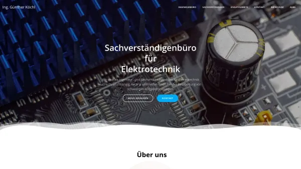 Website Screenshot: Ing. Günther Köchl - Ing. Günther Köchl – Das Sachverständigenbüro für Elektrotechnik in Kärnten - Date: 2023-06-23 12:05:06