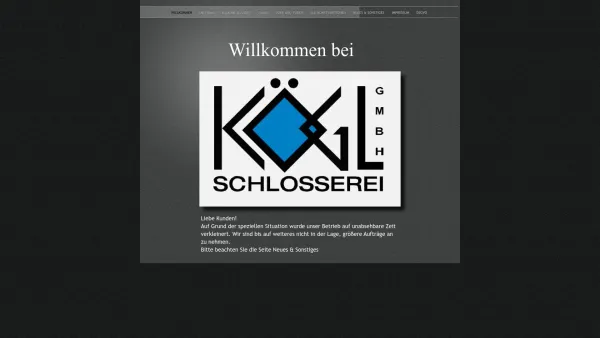 Website Screenshot: Manfred Schlosserei KÖGL ALU-ZAUN - Willkommen - Date: 2023-06-23 12:05:06