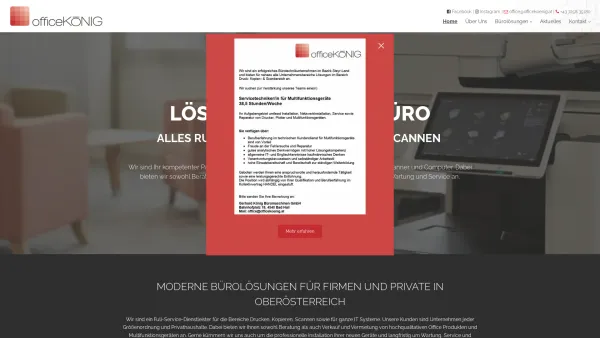 Website Screenshot: König Büro - Bürolösungen Oberösterreich - König Gerhard Büromaschinen GesmbH - Date: 2023-06-23 12:05:06