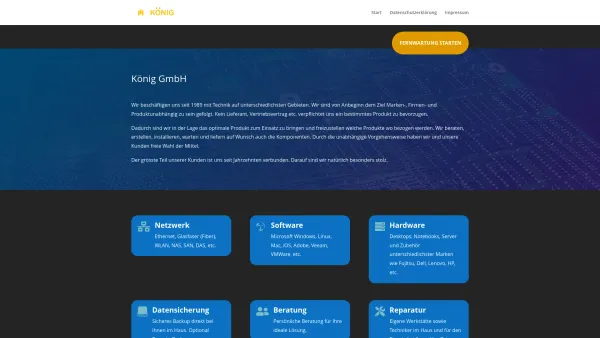 Website Screenshot: König GmbH. - König GesmbH | IT Dienstleistungen seit 1989. - Date: 2023-06-15 16:02:34