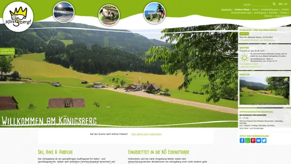 Website Screenshot: Königsberglifte Betriebs koenigsberg.at - Skigebiet und Bikepark Königsberg in Hollenstein/Ybbs - Date: 2023-06-23 12:05:06