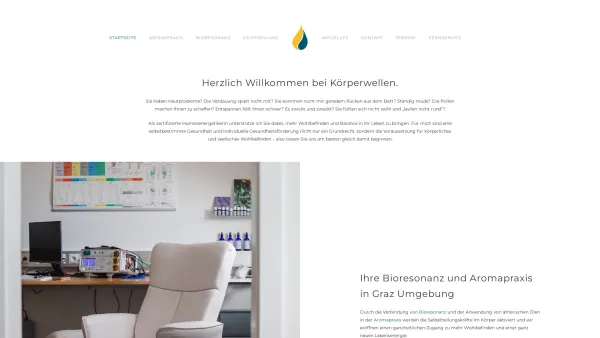 Website Screenshot: Körperwellen Bioresonanz & Aromapraxis - Startseite - Körperwellen - Date: 2023-06-23 12:05:08