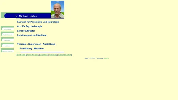 Website Screenshot: des Psychotherapeuten Dr. Michael Kösten Wien Österreich - Homepage des Psychotherapeuten Dr. Michael Kösten in Wien, Österreich - Date: 2023-06-15 16:02:34