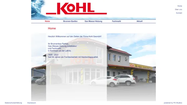 Website Screenshot: www.KOHL-GESMBH.at - Home - Date: 2023-06-23 12:05:08
