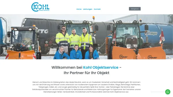 Website Screenshot: Kohl Objektservice - Home - Kohl Objektservice Graz - Date: 2023-06-23 12:05:08