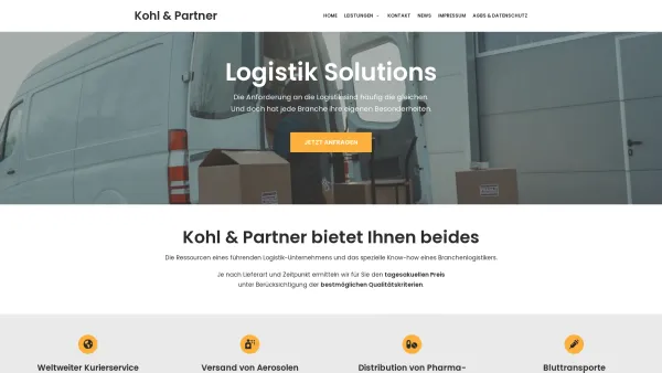 Website Screenshot: bei Kohl und Partner - Kohl & Partner – Best logistic solutions for transports - Date: 2023-06-23 12:05:08