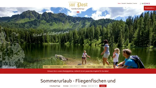 Website Screenshot: Ferienhotel Gasthof zur Post - Hotel zur Post Untertauern ***superior - Skiurlaub in Obertauern, SalzburgerLand - Date: 2023-06-14 10:41:15