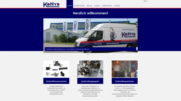 Website Screenshot: KoHyd Kopeczky Hydraulik GmbH - KoHyd: Home - Ihr Spezialistenteam auf dem Gebiet der Hydraulik - Date: 2023-06-23 12:05:08