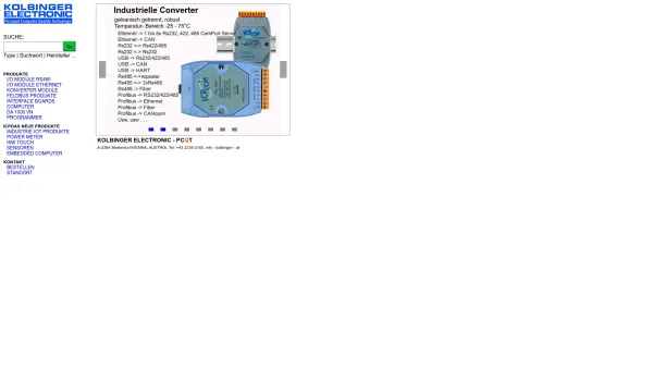 Website Screenshot: www.kolbinger.at - KOLBINGER ELECTRONIC - PCQT - Date: 2023-06-23 12:05:08