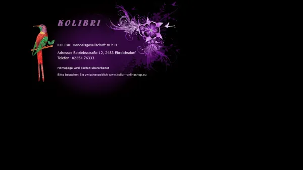 Website Screenshot: kolibri - KOLIBRI Handelsgesellschaft m.b.H. - Date: 2023-06-23 12:05:08