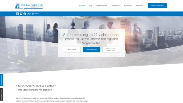 Website Screenshot: Koll Koll Wirtschaftstreuhand GmbH - Steuerberatung in Niederösterreich | Koll & Partner - Date: 2023-06-23 12:05:08